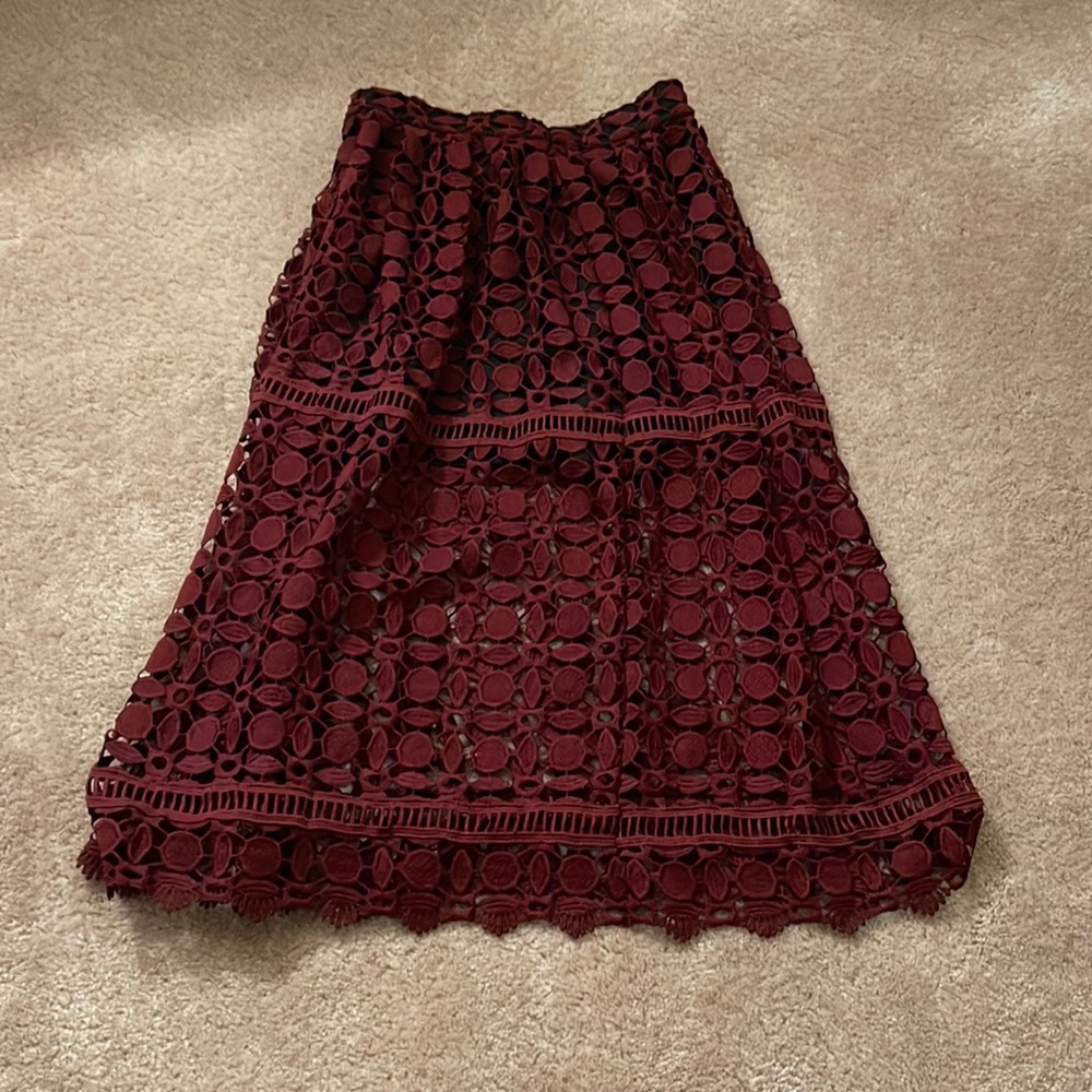 Topshop Red Skirt